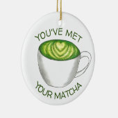 マッチ抹茶グリーンティーラテラブ セラミックオーナメント (右)