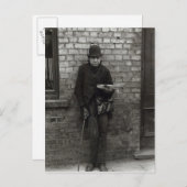 マッチ販売者c.1900 ポストカード (正面/裏面)