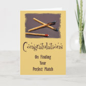 マッチ: あなたの完全なマッチを見つけることのおめでとう カード (正面)
