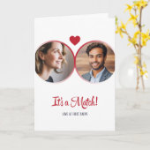 マッチ – カスタマイズ可能なバレンタインデイカード カード (黄色い花)