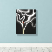 マッチ | 煙コンテンポラリーモダン絵を描の キャンバスプリント (インサイチュ (ウッドフロア))