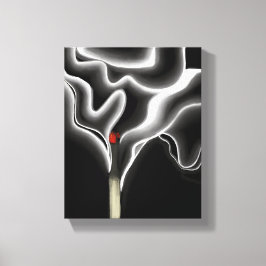 マッチ | 煙コンテンポラリーモダン絵を描の キャンバスプリント