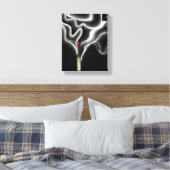 マッチ | 煙コンテンポラリーモダン絵を描の キャンバスプリント (インサイチュ (寝室))