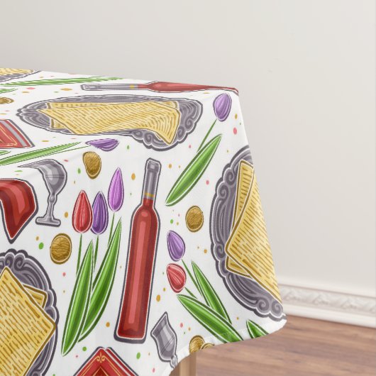 マッツァフラットパンとワイン テーブルクロス (インサイチュ)