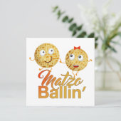 マッツォボールで楽しむ。ペサハ・過越の祭り・セデルの集まり 招待状 (スタンド正面)