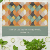 マッテ7:11私たち与えの今日のレトロ楕円 キッチンタオル (折り畳み)