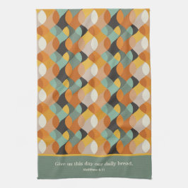 マッテ7:11私たち与えの今日のレトロ楕円 キッチンタオル