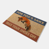 マットから靴を脱げようこそキツネ  ドアマット (アングル)