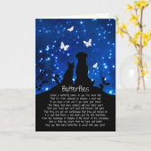 マットが付いている蝶悔やみや弔慰カード カード (黄色い花)