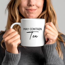 マットに紅茶が入っています - タイポグラフィースクリプトの引用 コーヒーマグカップ