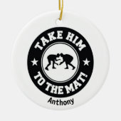 マットに連れて行け!レスリング セラミックオーナメント (正面)