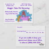 マットのグルーミングのビジネスおよびアポイントメントカード 予約カード (正面/裏面)