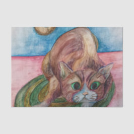 マットのティッシュペーパーの猫 薄葉紙