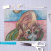 マットのティッシュペーパーの猫 薄葉紙 (クラフト)