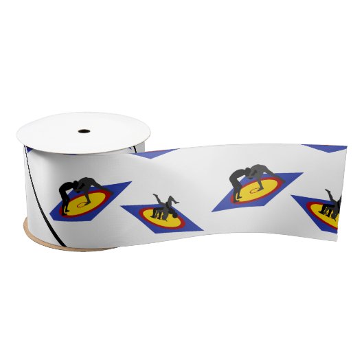 マットのパーソナライズな一流の白人のレスリング選手 サテンリボン (リール)