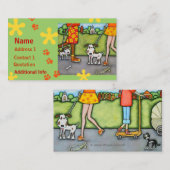 マットの名刺が付いている夏の歩行 名刺 (正面/裏面)