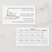 マットの移動式グルーミング2019のカレンダーのデザイン 名刺 (正面/裏面)