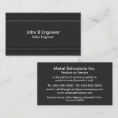 マットの黒い3d横の輪郭線 名刺 (正面/裏面)