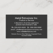 マットの黒い3d横の輪郭線 名刺 (裏面)