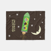 マットのSapceshipのフリースブランケット フリースブランケット (正面(横))