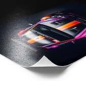 マットカラフルレース車 フォトプリント            (角)