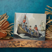 マットスの彫刻した鯨を攻撃する船 フォトプラーク (側面)