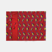 マットパーソナライズされたに赤力士の名前を付ける フリースブランケット (正面(横))