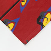 マットパーソナライズされたに赤力士の名前を付ける フリースブランケット (角)