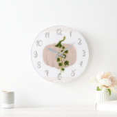 マットピンクの赤面ストーリーブックフェアユタリーカボチャ大 ラージ壁時計 (ホーム)