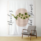 マットピンク パンプキン 秋のブライダルシャワー 背景 タペストリー (インサイチュ)