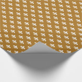 マットフルーアの白い金ゴールド ラッピングペーパー (角)