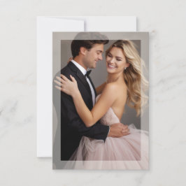 マットフレーム結婚写真のゴールデンベージュRSVP 出欠カード