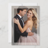 マットフレーム結婚写真の金色のベージュの招待 招待状 (正面)