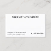 マットブラックグレーモノグラムのプロフェッショナル 予約カード (正面)