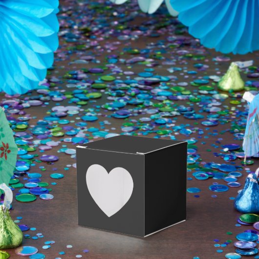 マットブラックハートギフトボックス 結婚式に最適 フェイバーボックス (パーティー)