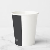 マットブラックプロフェッショナルのプレーン名エレガント前 紙コップ (左)