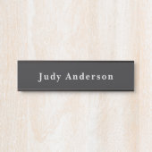 マットブラックプロフェッショナルプレーンモダンエレガント サインプレート (正面)