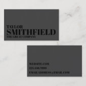 マットブラックプロフェッショナル伝統的 名刺 (正面/裏面)