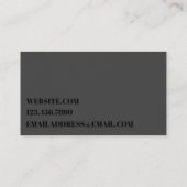 マットブラックプロフェッショナル伝統的 名刺 (裏面)