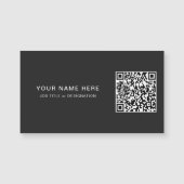 マットブラックマグネットカード(QRとタイカスタムトル付き) (正面)