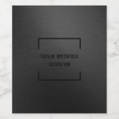 マットブラックメタル ワインラベル (シングルラベル)