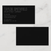 マットブラック素朴プロフェッショナル名刺 名刺 (正面/裏面)