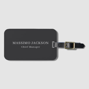 マットブラック プロフェッショナル シンプル モダン エレガント ラゲッジタグ