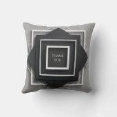 マットブラック&ホワイトフレームエレガモダンントウェディング クッション (裏面)