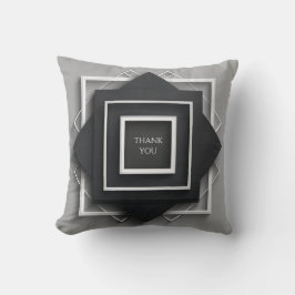 マットブラック&ホワイトフレームエレガモダンントウェディング クッション
