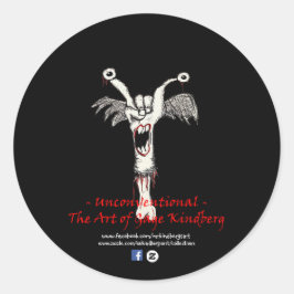 マットブラック「型破り」ロゴステッカー#2 ラウンドシール