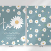 マットブルーデイジー2nd誕生日招待状 招待状