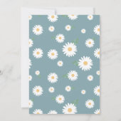 マットブルーデイジー80番目の誕生日招待状 招待状 (裏面)
