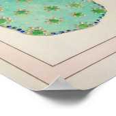 マットプリント付きフランスのドットバタフライ ポスター (角)