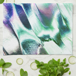 マットメタルから彫られたライト、緑から青のカラー キッチンタオル
